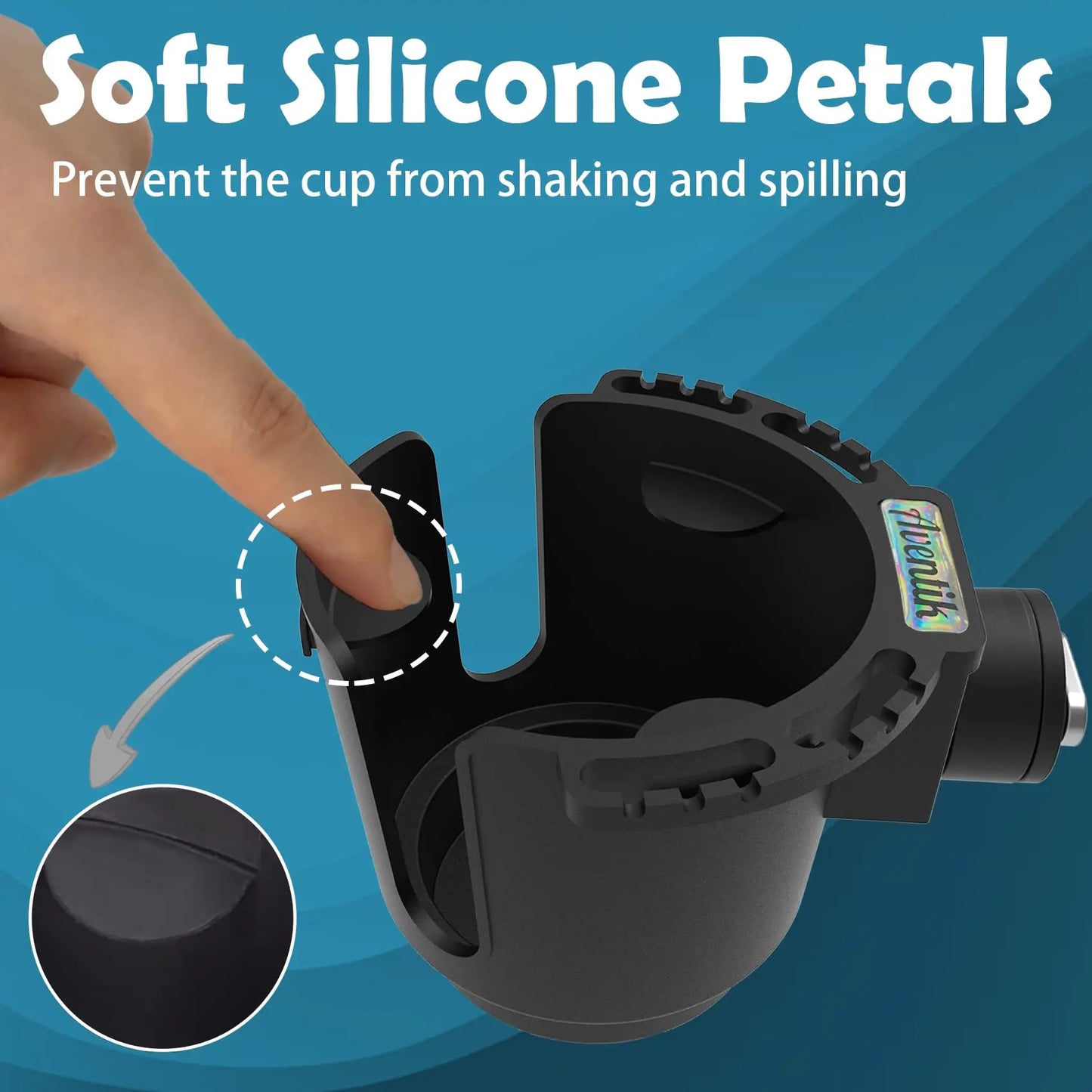 Multi-Functional Kayak Cup Holder - Track Mount Non-Slip Design with Lure Storage for Kayak & Boat Accessories