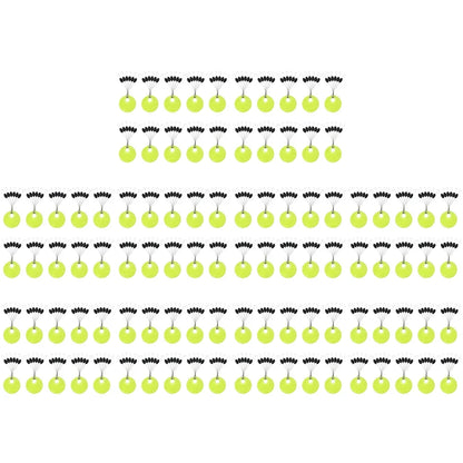 Fishing Line Space Beans Set - 60pcs (10 Groups) Rubber Stoppers, Oval & Long Column Shaped Vertical Bobber Tools