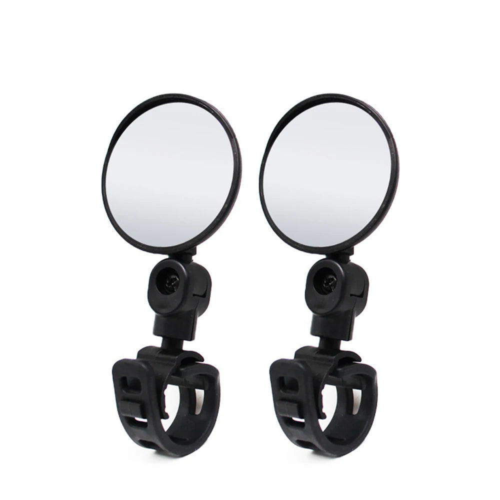 2PCS Universal Bike Handlebar Mirror - 360° Adjustable Rotatable Rearview for MTB & Road Bikes