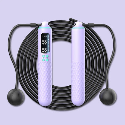 USB Rechargeable Smart Jump Rope - Digital Wireless Calorie Counter with Adjustable Length