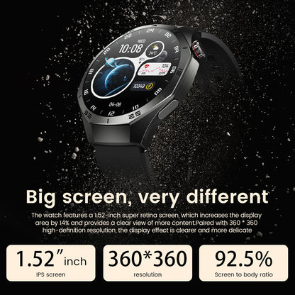 2025 Smart Watch - AMOLED Screen with GPS, Heart Rate, Bluetooth Calls & Waterproof for Android & iOS