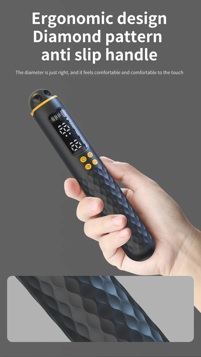 USB Rechargeable Smart Jump Rope - Digital Wireless Calorie Counter with Adjustable Length