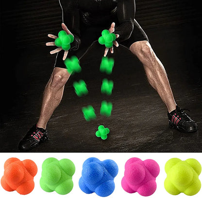 Hexagon Reaction Ball - Agility & Reflex Training for Basketball, Football & Sports Fitness