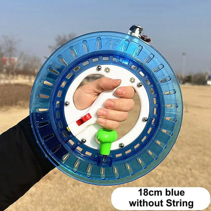 Premium PET Kite Line Winder with Lock - Fire Wheel String Spool - 18/20/22/26cm - Flying Kite Reel with String