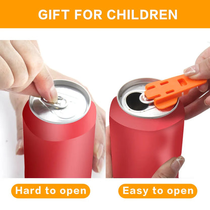 Portable Can & Bottle Opener Set - Reusable Easy Pop-Top Opener with Resealable Lid for Camping & Outdoor