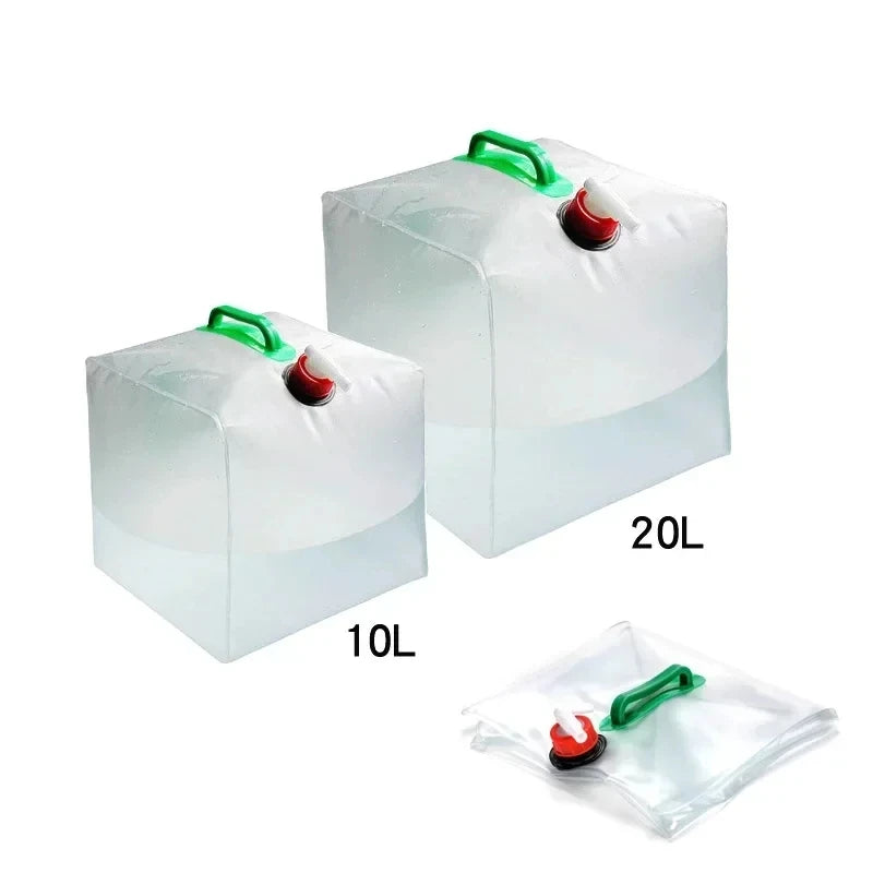 Large Capacity Portable Folding Water Container - Outdoor Camping Kettle & Plastic Bucket Equipment