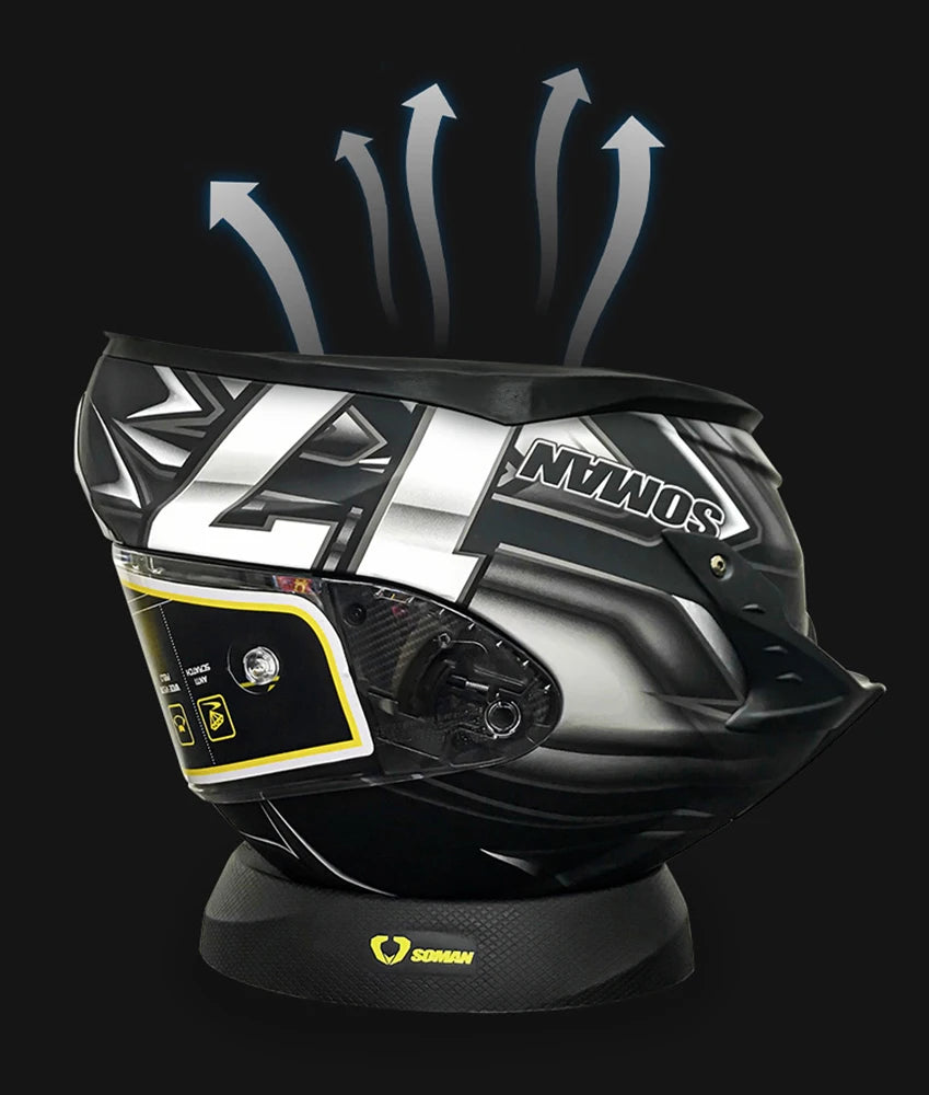 SOMAN Portable Motorcycle Helmet Stand - Donut Ring Support Pad - Scratch-Resistant Anti-Skid Protection