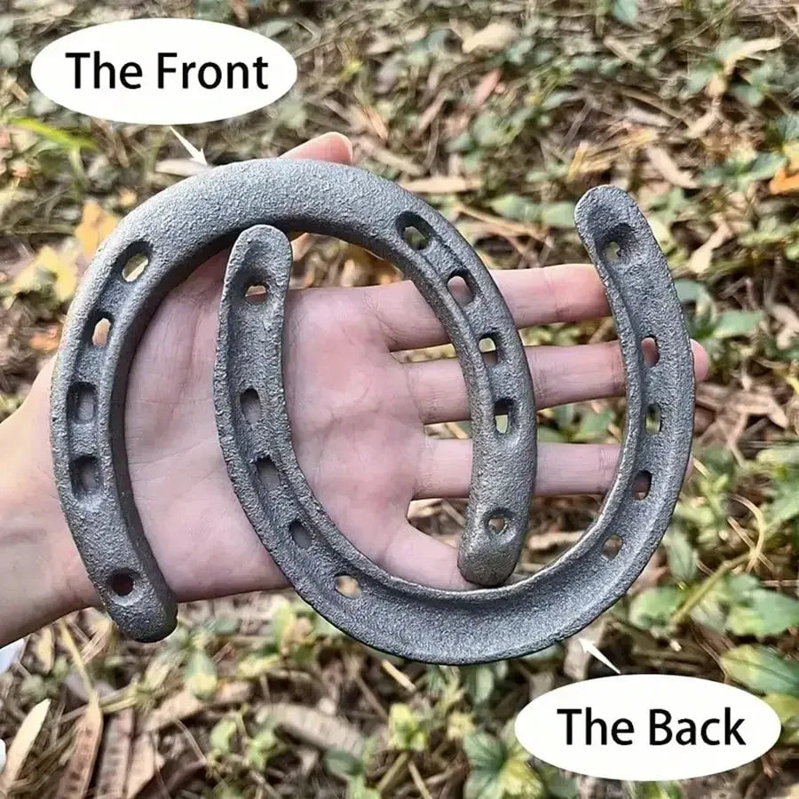 Cast Iron Horseshoes (Set of 4) - Hoof Care with Excellent Grip & Stability, Wear-Resistant for Long-Term Use