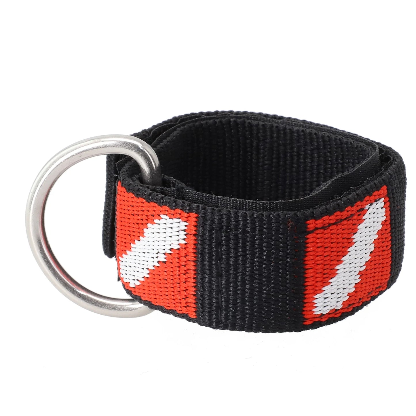Adjustable Scuba Diving Wrist Lanyard - Metal D-Ring Webbing Strap for Freediving & Swimming Equipment