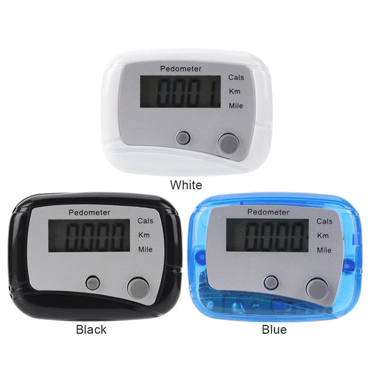 Clip-On Pedometer & Step Counter — Steps, Miles, Calories & More