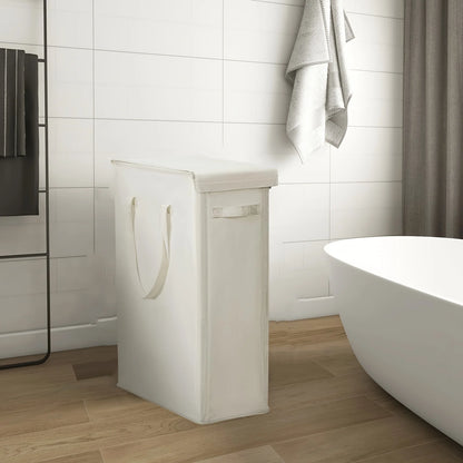 Wheeled Laundry Hamper with Lid - Closed Storage Basket for Bedroom, Bathroom & Laundry Room