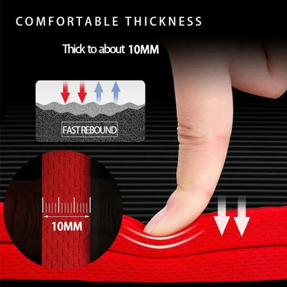 Premium Extra Thick 10MM Yoga Mat - 183cm x 62cm NBR Non-Slip Exercise Mat with Carrying Bandage