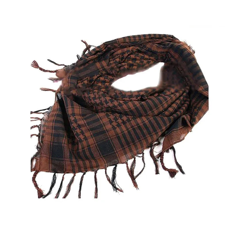 Unisex Tactical Military Plaid Scarf - Lightweight Army Style Arab Scarf for Warmth