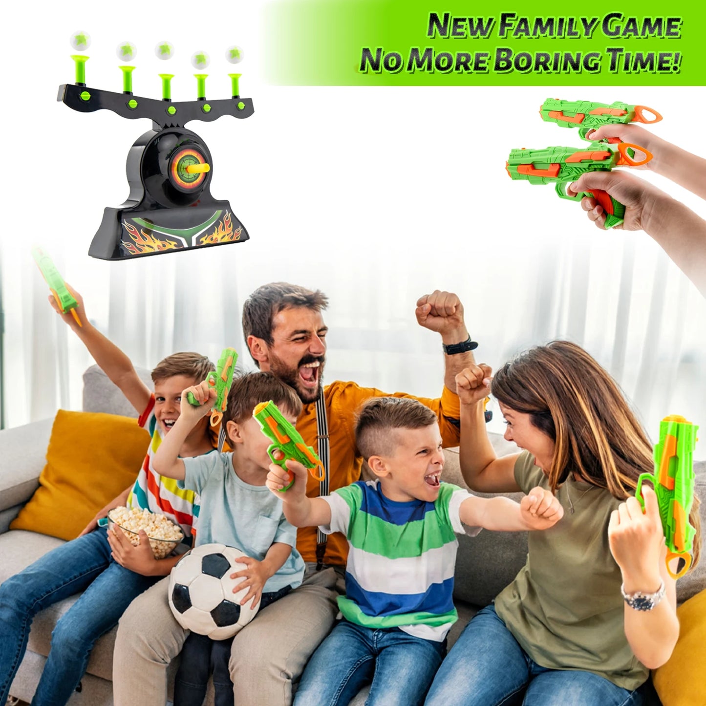 Luminous Electric Floating Target Shooting Set - Soft Foam Competition Game for Kids