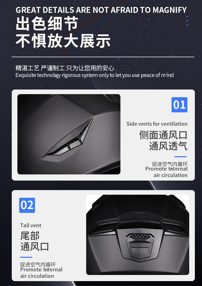 ORZ Black Warrior Vintage Motorcycle Helmet - Full Face & Half Face Combination Helmet for Cruising and Motocross