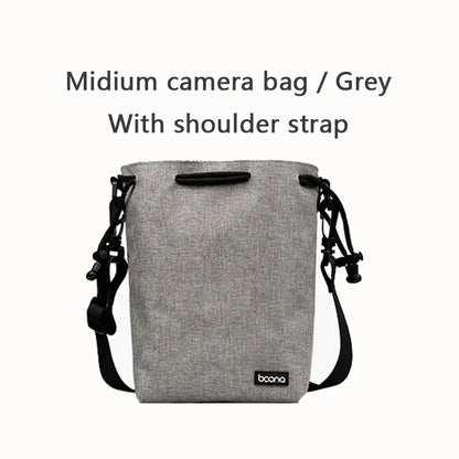 Camera Lens Bag - Waterproof Drawstring Pouch with Fleece Protection for DSLR Cameras