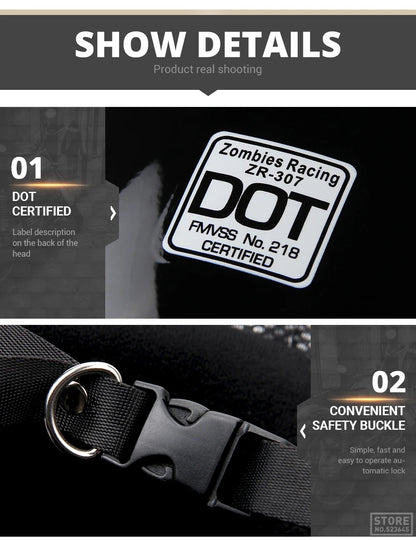 DOT Certified German Leather Vintage Half Helmet - Open Face Motorcycle Helmet for Biker Pilot (S-XXL)