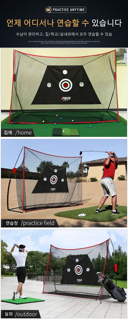 3M Golf Practice Net Set - Indoor/Outdoor Multi-Function Trainer for Swing, Chipping, and Cutting Practice