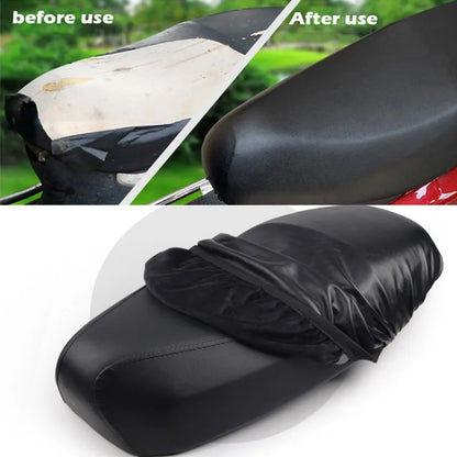 Waterproof PU Leather Motorcycle Seat Cover - Anti-Scratch Cushion Protector for Motor Scooters