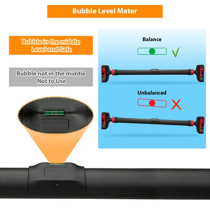 Adjustable Doorway Pull-Up Bar with Level Gauge — 200kg Capacity