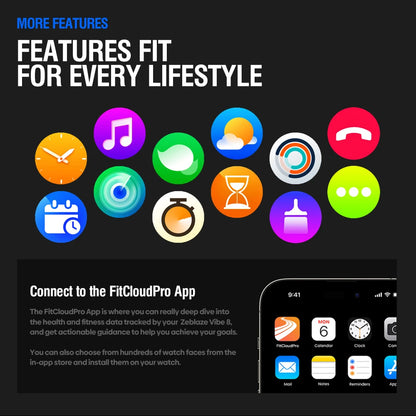 1.43" AMOLED Smart Watch with Voice Calling - Built-in Flashlight, Heart Rate & Blood Pressure Monitor