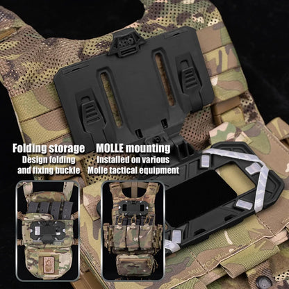 MOLLE Tactical Phone Holder - Folding Navigation Board for Airsoft & Hunting Vest Accessories