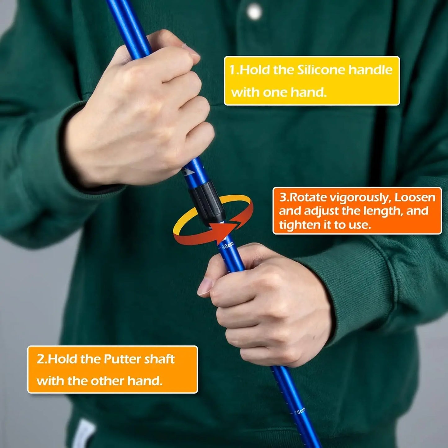 Adjustable Length Golf Putter - Ambidextrous Design for Men, Women & Kids