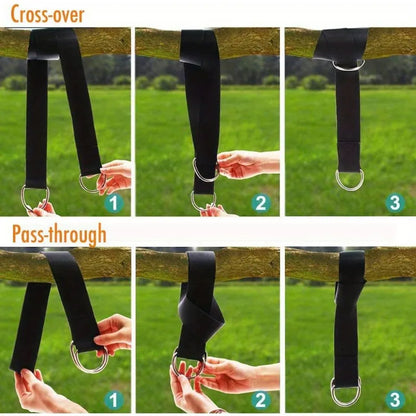 Portable Outdoor Swing Hammock Kit - Complete with Safety Belt, Carrying Bag & Durable Strap System for Universal Swing Accessories