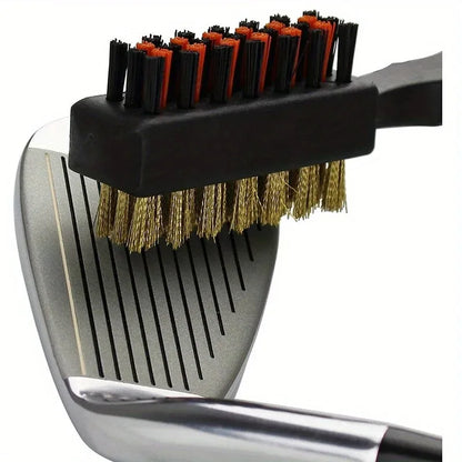 Golf Club Groove Cleaner Brush with Carabiner Clip