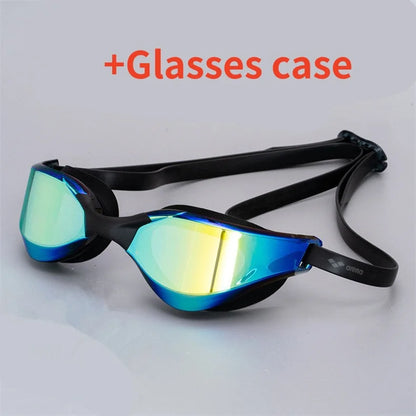 Professional HD Anti-Fog Swimming Goggles - Leak-Proof Adjustable Silicone Eyewear for Men & Women