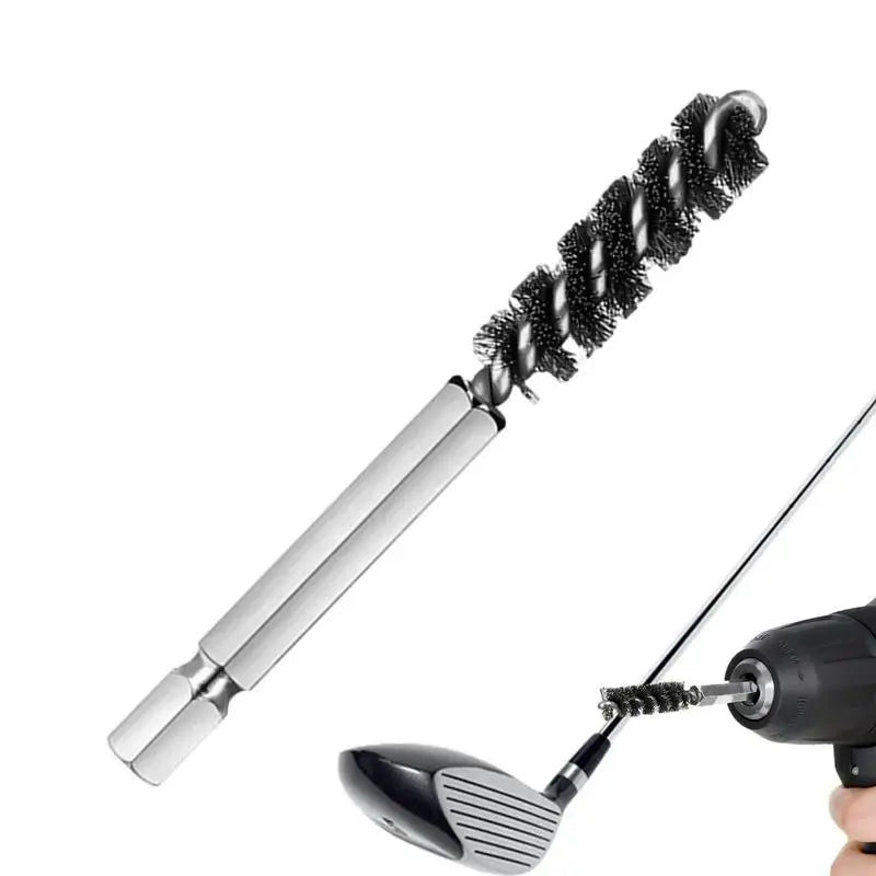 Golf Club Hosel Cleaning Brush Set - 9mm & 11mm Wire Brushes for Electric Drill