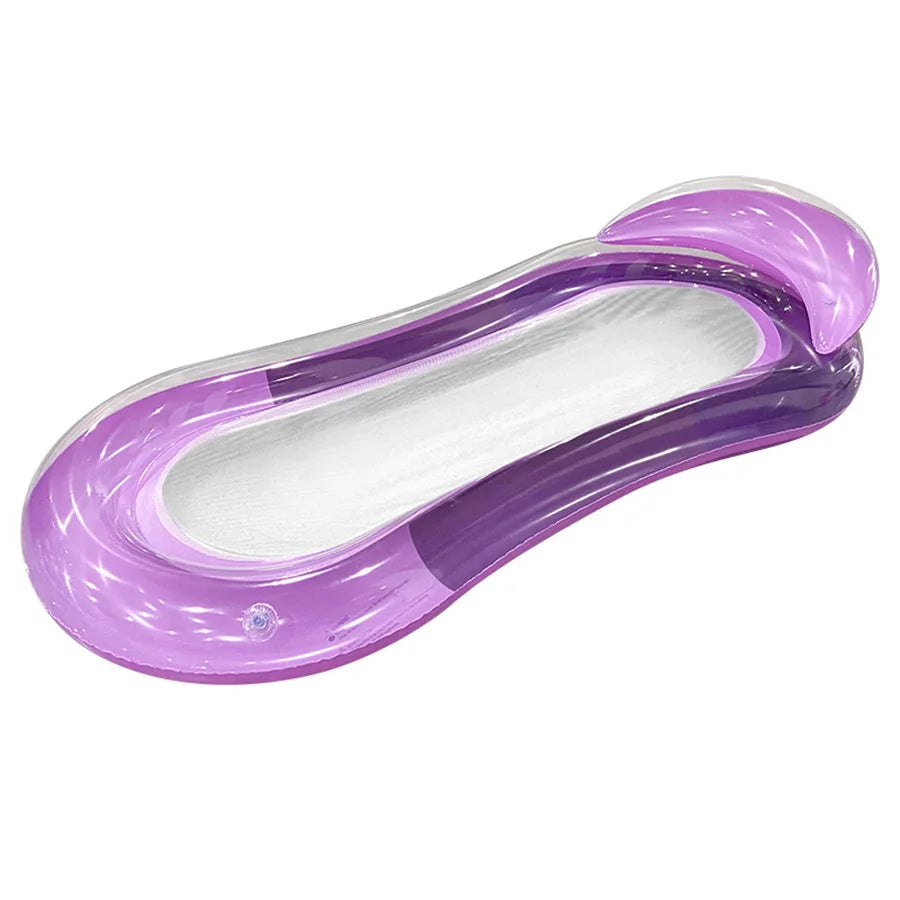 Inflatable Water Floating Bed - Portable Comfortable Lounge Chair Hammock for Beach, Swimming Pool, Party