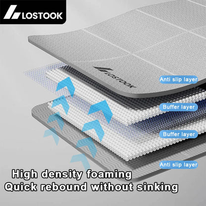 Premium TPE Foldable Yoga Mat - 4mm Thick, 183x61cm - Travel-Friendly Exercise Mat