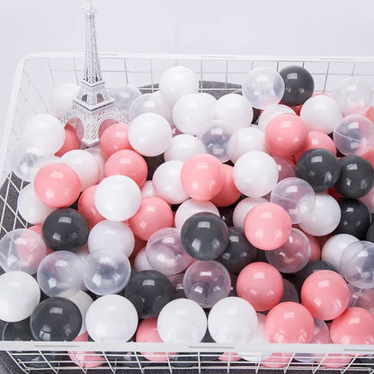 Colorful Ocean Ball Pit Balls - Eco-Friendly Non-Toxic Plastic Play Balls 5.5cm (50pcs Love & Star Shapes)