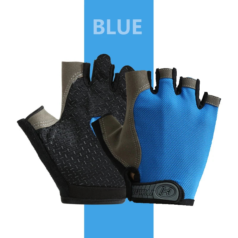 Premium Fingerless Gym Gloves - Breathable Anti-Slip Training Gloves for Men & Women - Weightlifting, Bodybuilding, Cycling & Sports