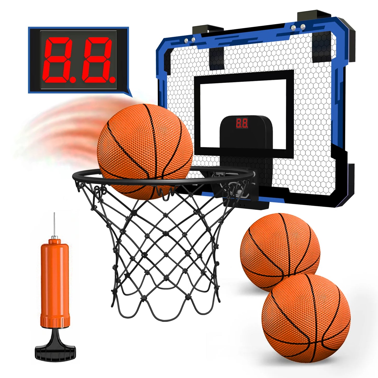 Wall-Mounted Ring Basketball Hoop – Indoor Training Mini Basketball Toy Set for Kids, Ideal for Home and Outdoor Play