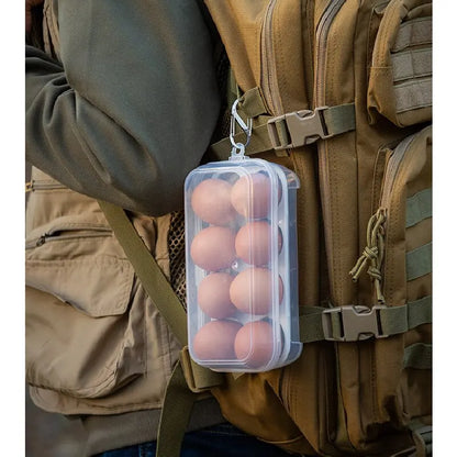 Portable Camping Egg Storage Container - Shockproof Outdoor Egg Carrier Box with Shatterproof Protection for Travel and Home
