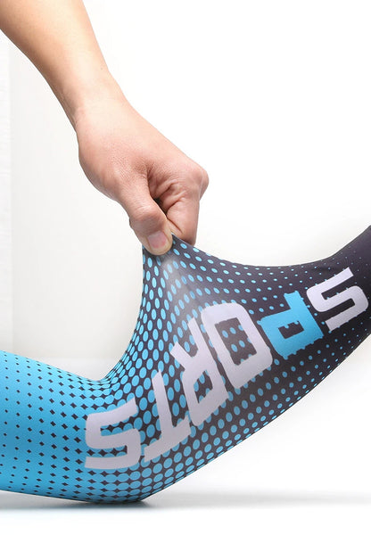 Men's UV Protection Cycling Arm Sleeves - Ice Fabric Sun Protection Compression Sleeves for Summer Sports