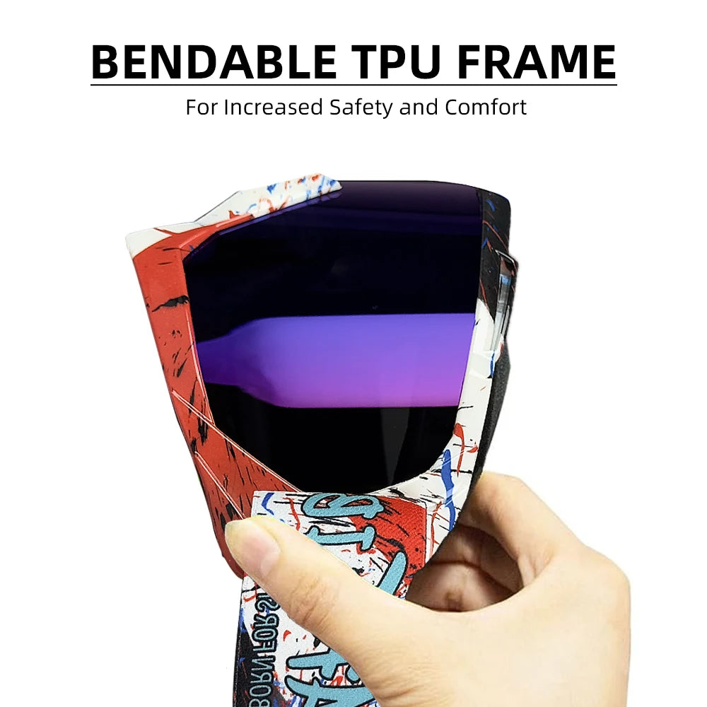 Premium UV400 Motocross Goggles - Dustproof ATV Dirt Bike Racing Glasses for Men, Women, Youth & Kids | MX Skiing Eyewear