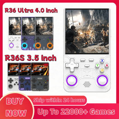 Retro Handheld Game Console R36S - 3.5" IPS Screen - 128GB Storage - Linux System - Portable Pocket Player (R36 Ultra/PRO)