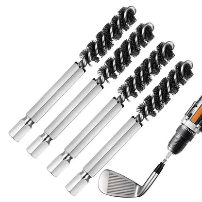 Golf Club Hosel Cleaning Brush Set - 9mm & 11mm Wire Brushes for Electric Drill