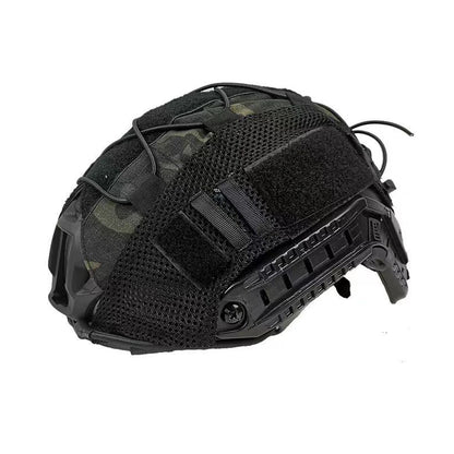 BOOIU Tactical Helmet Cover - Camo Cloth with Velcro for Airsoft Fast Helmets | Military CS Hunting Gear (Cover Only, Helmet Not Included)