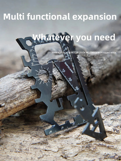 18-in-1 Multi-Functional Survival Card Tool - Portable Outdoor Wildlife Emergency Equipment