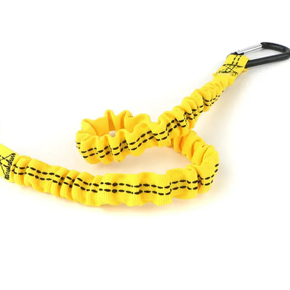 Heavy-Duty Safety Harness for Aerial Work - Elastic Buffer Sling Belt with Anti-Fall Carabiner Hook and Rope Protection System