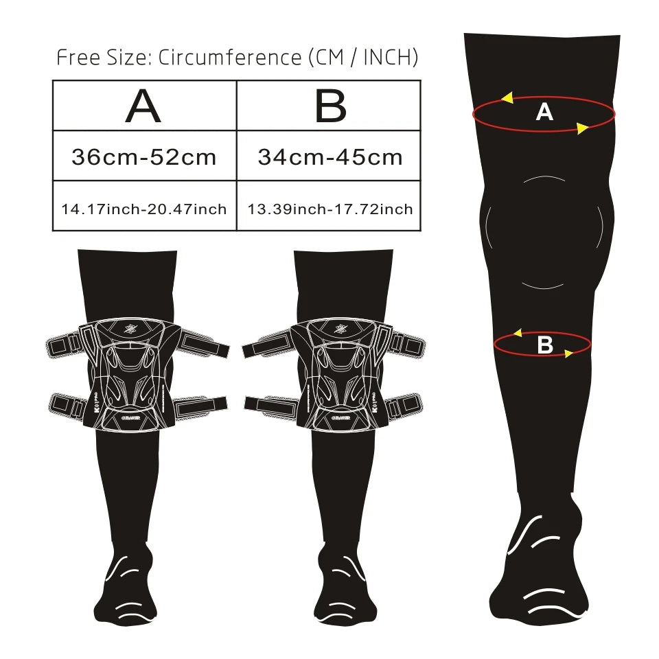 Cuirassier MX Motorcycle Knee Pads - Night Reflective Motocross Racing Guards Protection