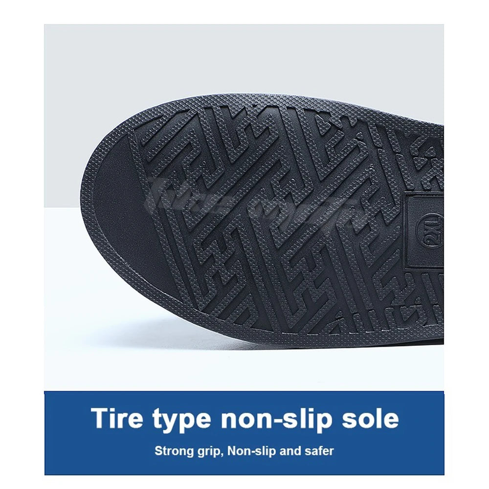 Waterproof Reflective Motorcycle Rain Boot Covers - Non-Slip Reusable Cycling Footwear Protection