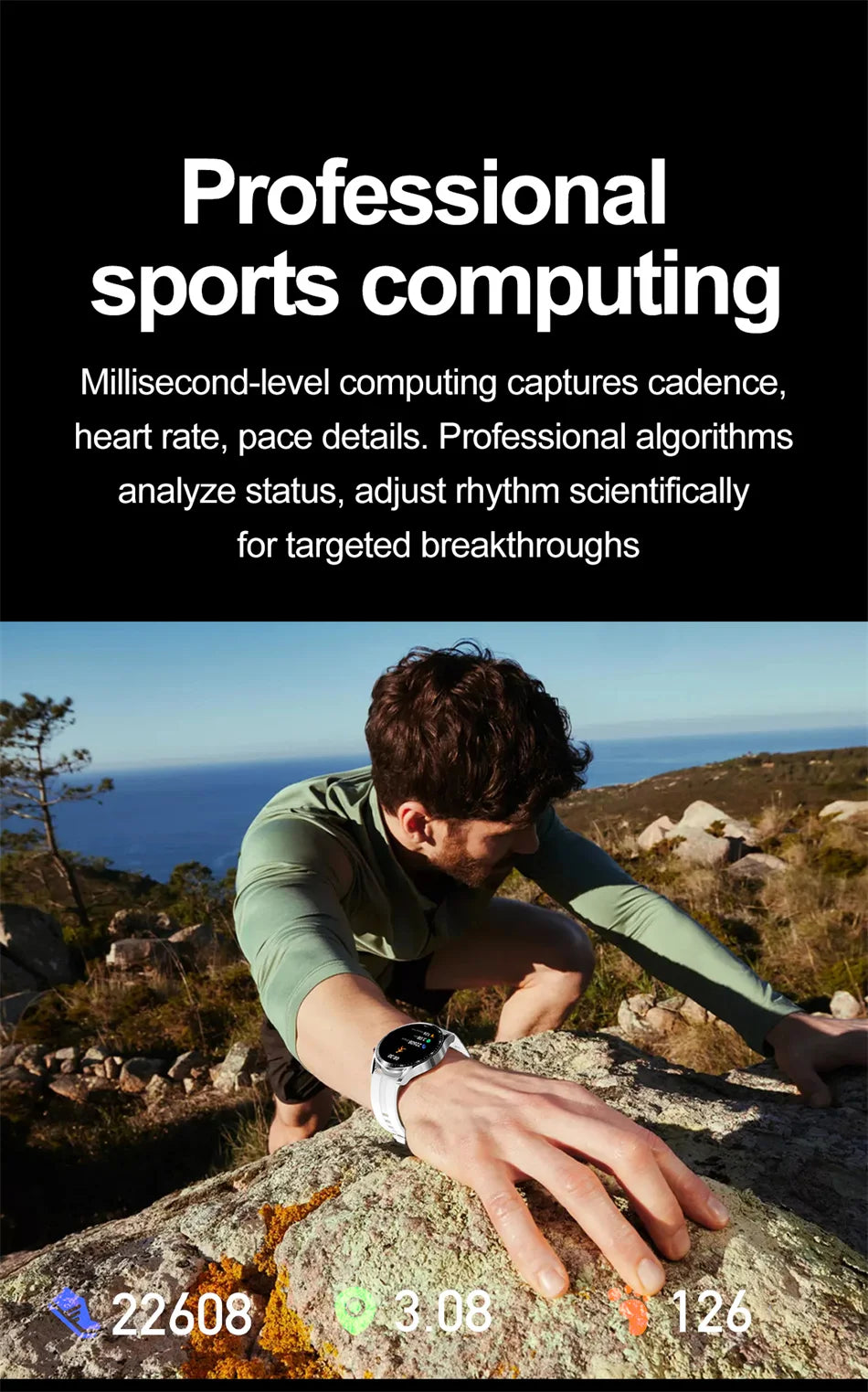 1.53" Full Touch Screen Smart Watch - Multi-Sport Mode with ECG+PPG, Waterproof & Bluetooth Call