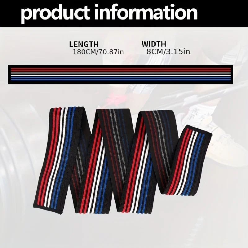 Premium Knee Compression Wraps - Elastic Fitness Straps for Weight Lifting, Squats & Gym Training Support