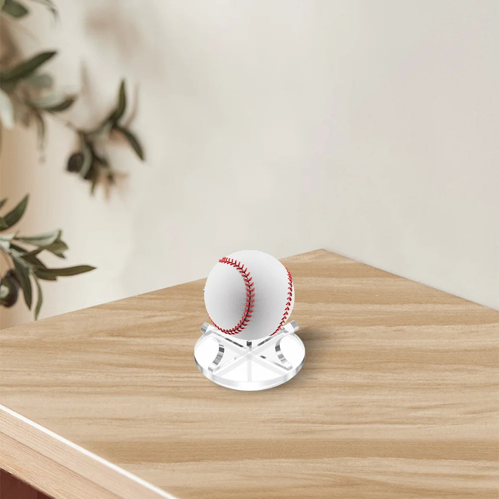 Premium Acrylic Ball Display Stand - Clear Multi-Function Holder for Baseball, Golf, Softball, Tennis & Basketball Spheres