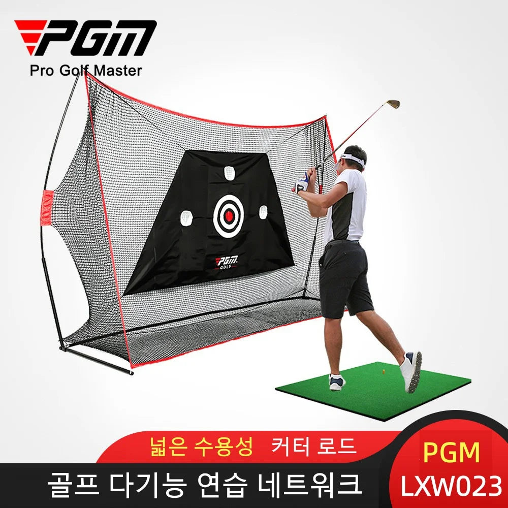 3M Golf Practice Net Set - Indoor/Outdoor Multi-Function Trainer for Swing, Chipping, and Cutting Practice